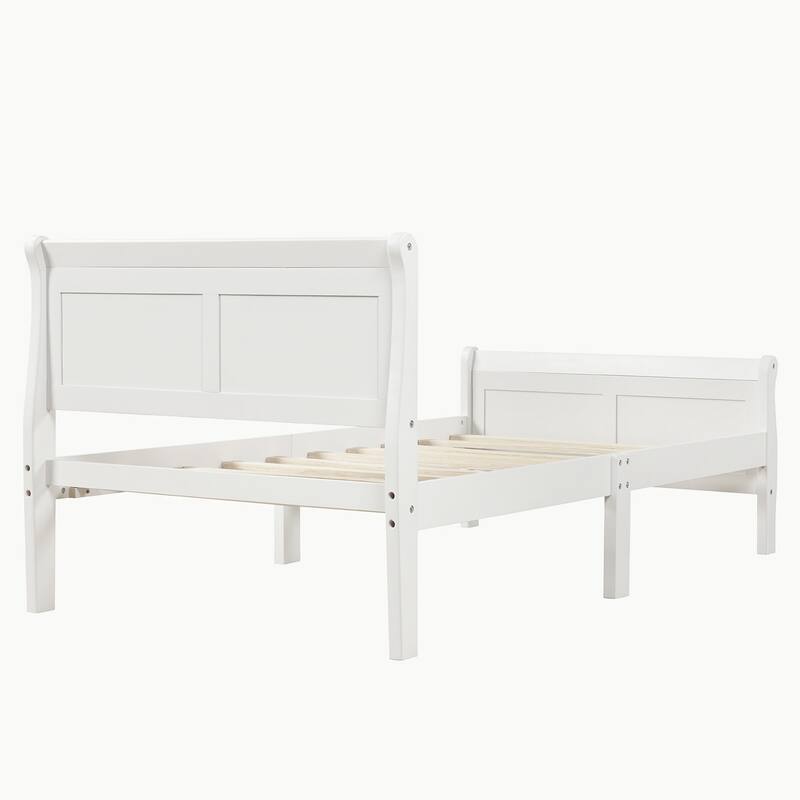 Full Queen Twin Size Wood Platform Bed