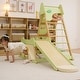 preview thumbnail 3 of 7, Avenlur Bush 6-in-1 Indoor Wooden Jungle Gym Climber - Montessori Toddler Playset with Slide, Rock Wall, Ladder & More - Natural