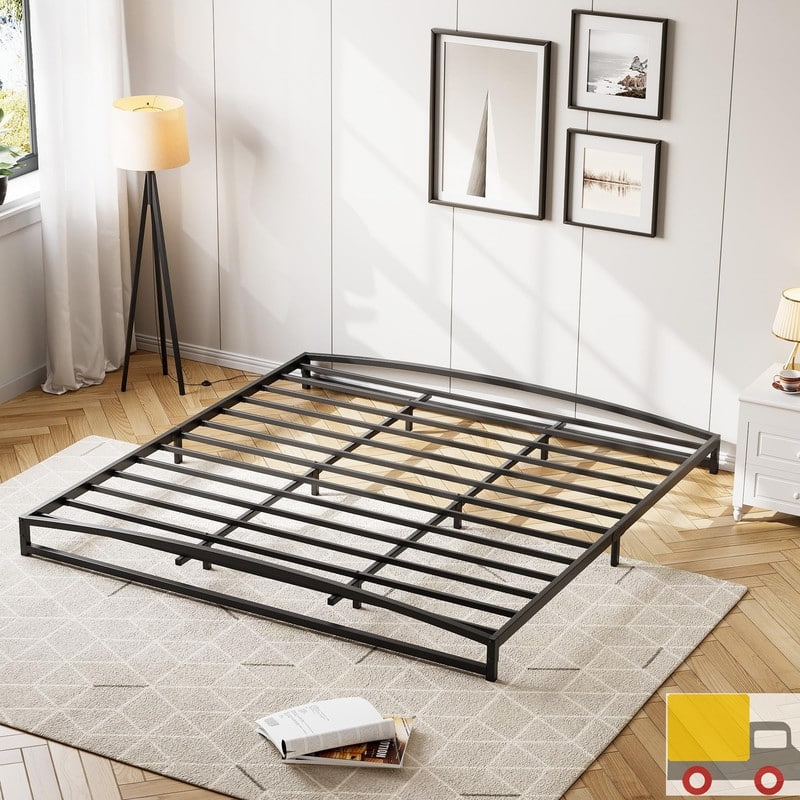 Low Profile Metal Bed Frame with Arch Design