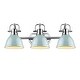 preview thumbnail 16 of 20, Golden Lighting Duncan 3 Light 25" Wide Bathroom Vanity Light Sea Foam