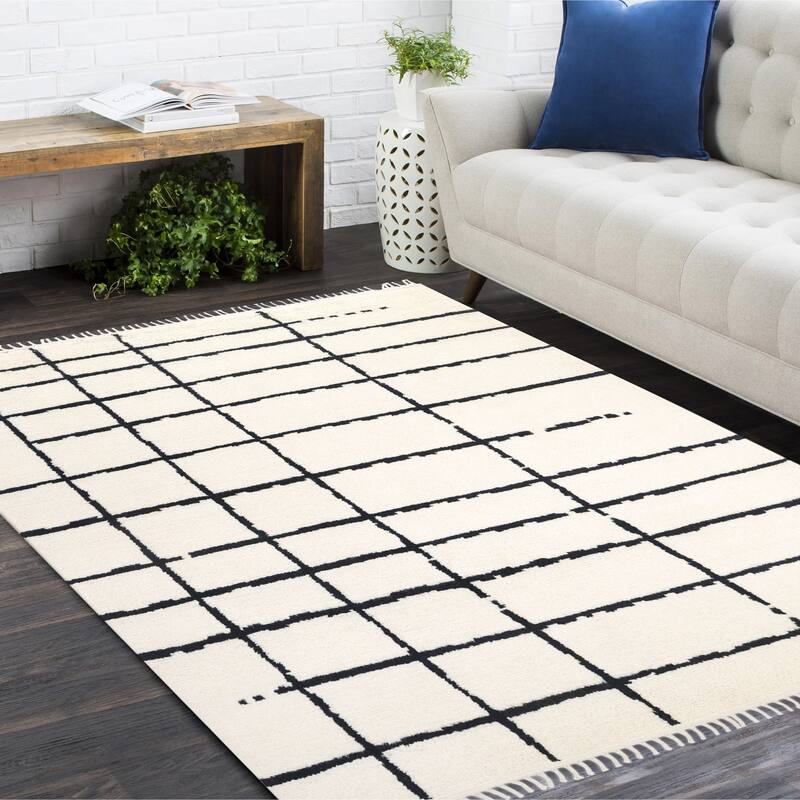 Overton Handmade Boho Moroccan Area Rug