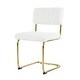 preview thumbnail 21 of 28, Teddy Dining Chair Set of 2 with Upholstered Back Accent Chair and C-Shaped Metal Legs Vanity Chair, Student Desk Chair