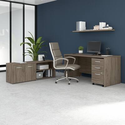 Studio C 60W Desk with Return and Cabinet by Bush Business Furniture