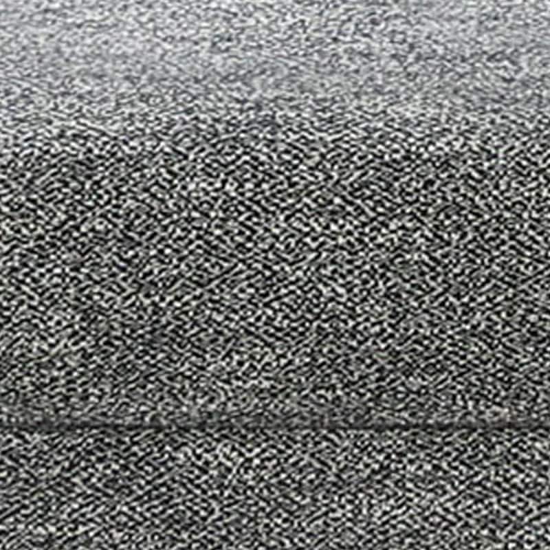 Fabric Upholstered Wooden Ottoman with Tapered Legs, Gray