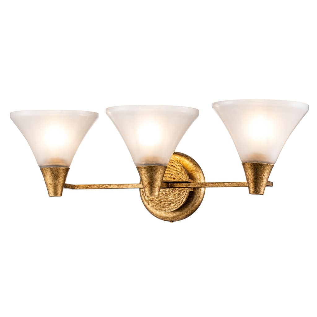 Lemoine 3 Light Bath Bar in Gold - 24.5 x 8 x 9