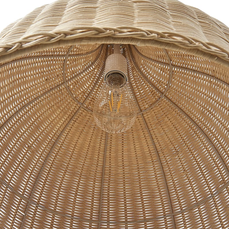 1-Light 18" Handmade Vine Pendant Light, Natural Finish, No Bulb Included