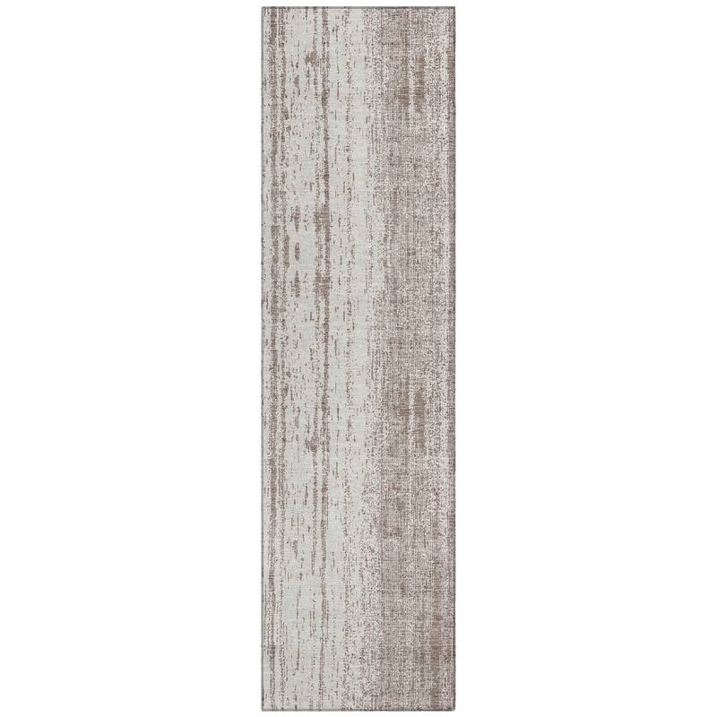 Machine Washable Indoor/ Outdoor Chantille Stripes Ombre Rug
