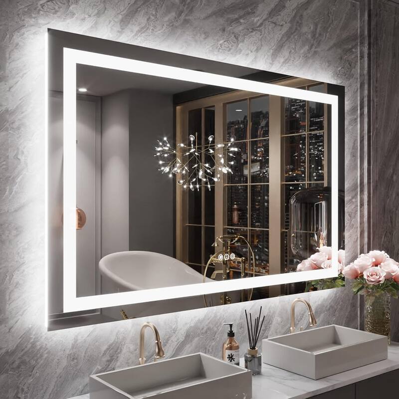 Waterproof Bathroom Vanity Mirror - 55x36 Inch