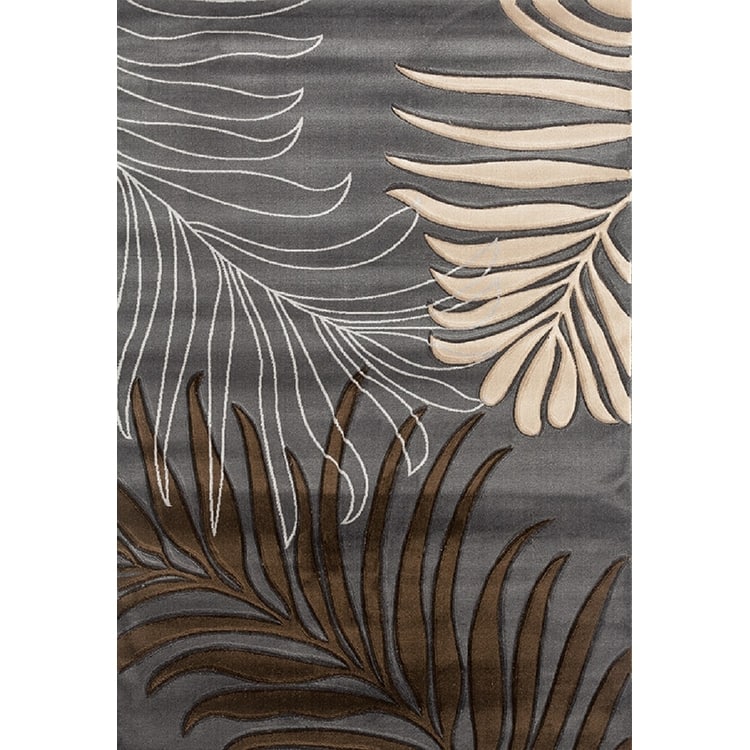 Glamour Dark Brown/Black Polypropylene Area Rug - 2'1'' X 3'3''