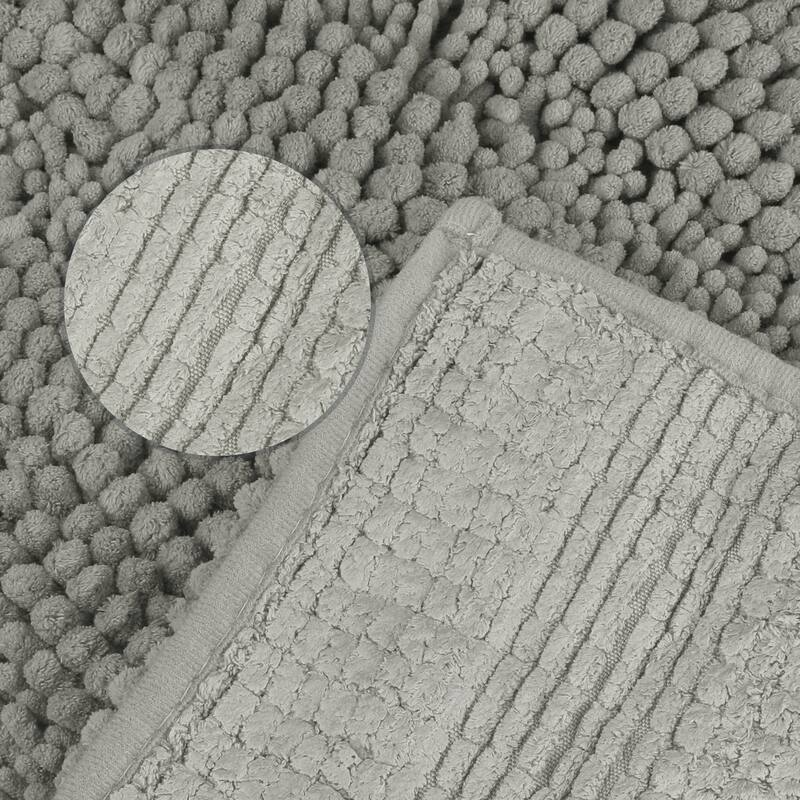 Absorbent Chenille Bath Rugs, High Pile Quick Dry Bath Mats, Rugs for Shower Floor