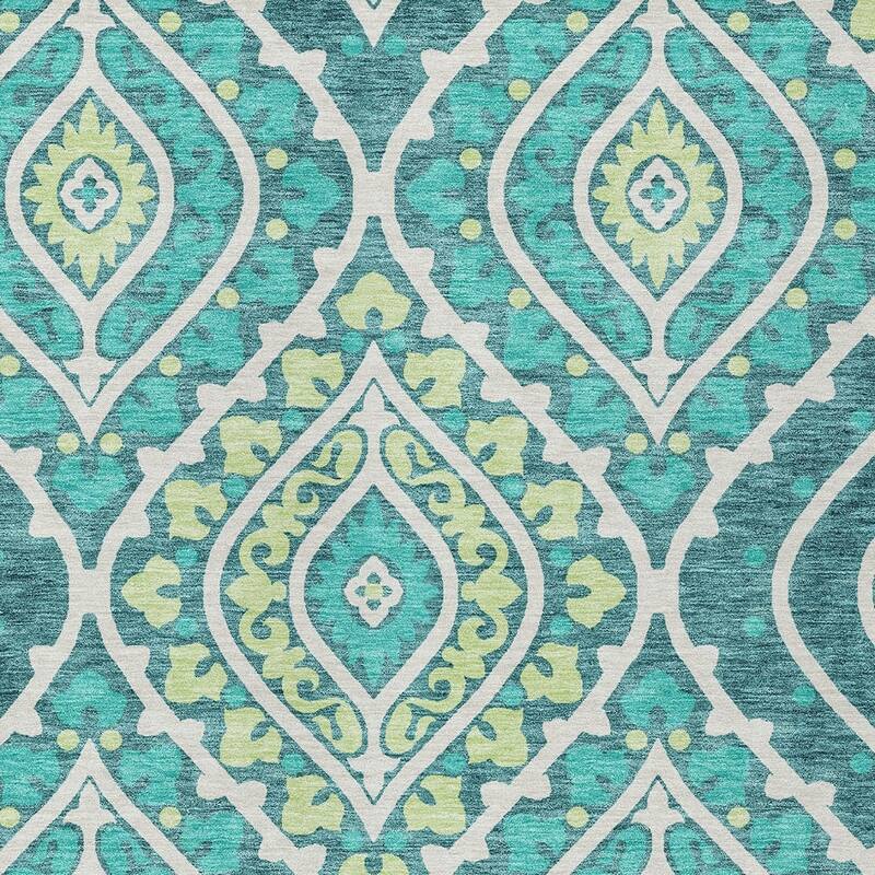 HomeRoots Floral Transitional Rectangle Outdoor Rug