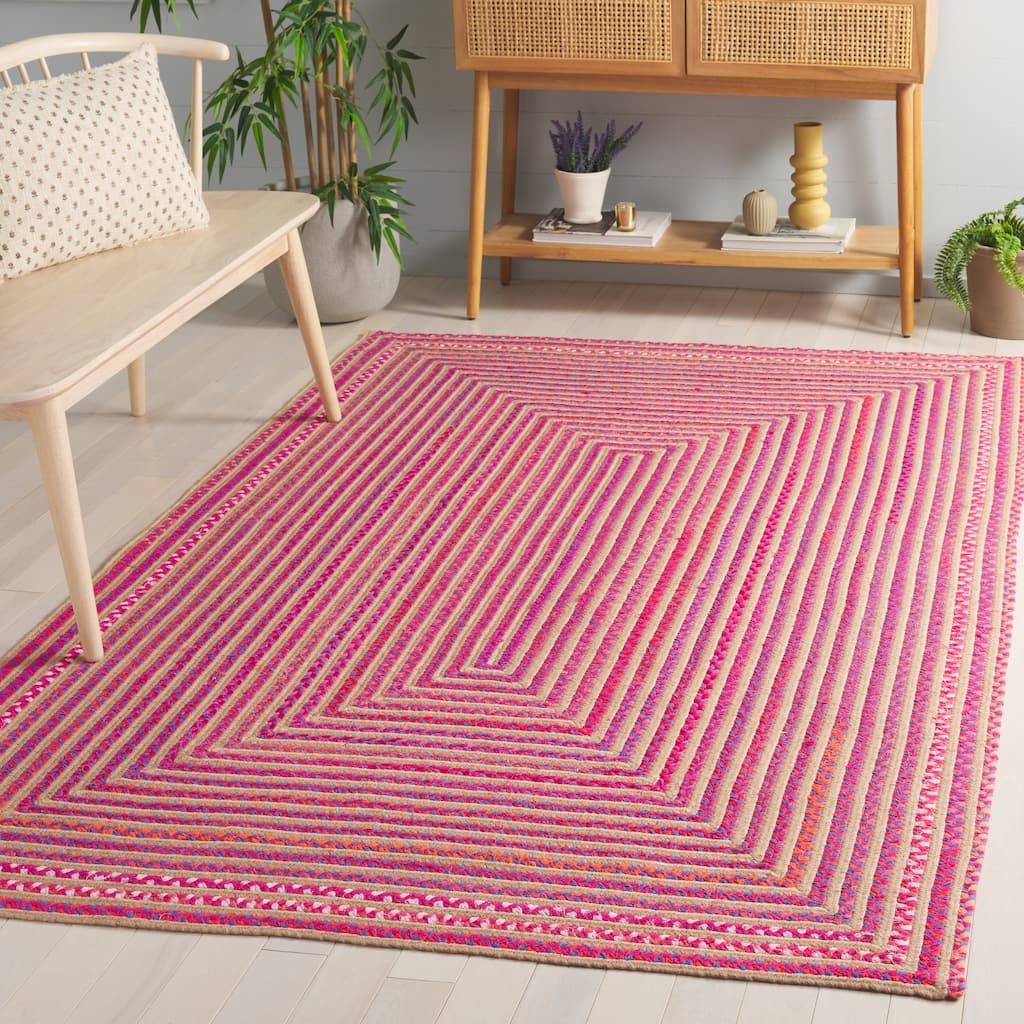 SAFAVIEH Handmade Braided Olalla Jute Blend Reversible Rug