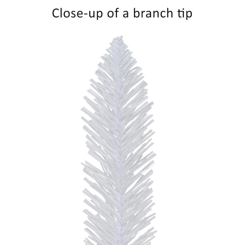 Puleo International 4 ft Pre-Lit White Artificial Alpine Pencil Tree