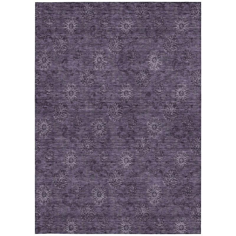 HomeRoots Floral Transitional Rectangle Outdoor Rug
