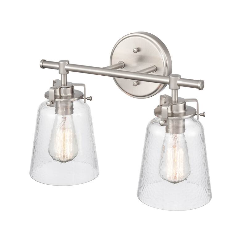 Millennium Lighting Amberose Vanity Light with Hammered Glass Shades