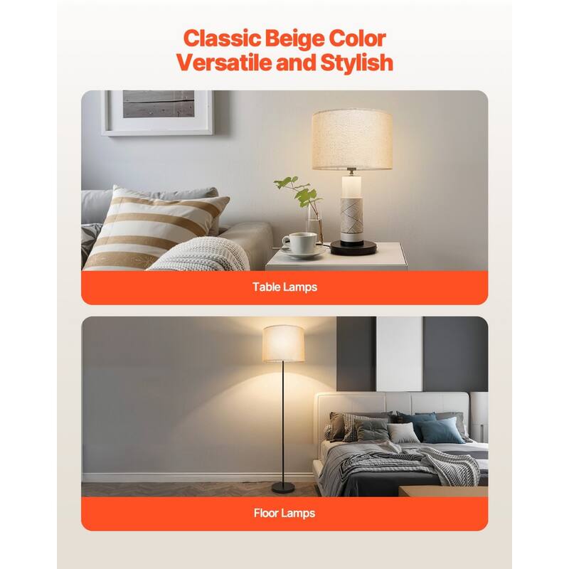 Modern Lamp Shade Set with Harp for Soft Lighting Home Decor