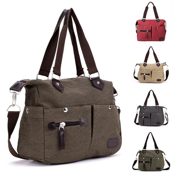 Shop Women Casual Canvas Zipper Shopping Travel Crossbody Bag Shoulder Bag Handbag - Free ...