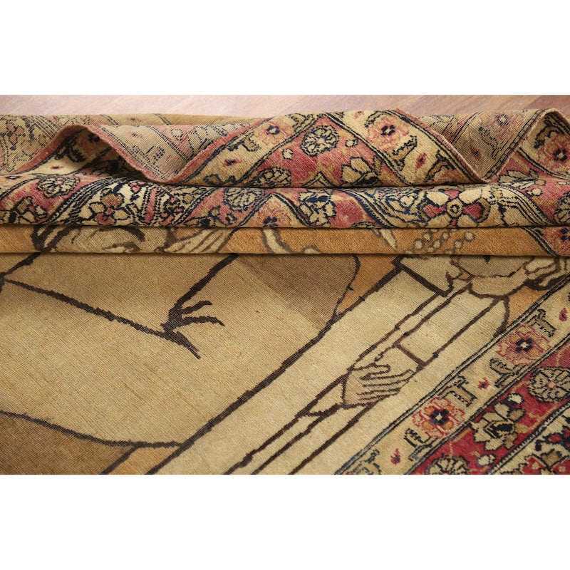 Pre-1900 Antique Vegetable Dye Kerman Persian Wool Carpet - 4'0" x 6'7"