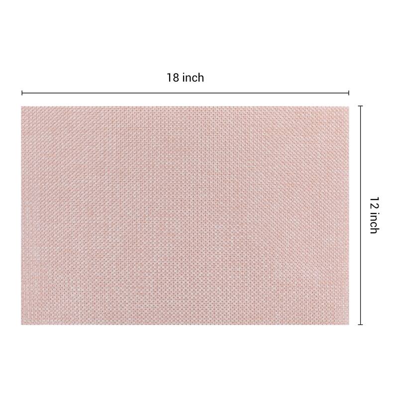 Placemats Set of 6 PVC Placemats for Dining Table Decor Indoor Outdoor Kitchen Table Mat Wipe Clean - 18*12in