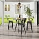 preview thumbnail 6 of 17, Costway Set of 4 High Back Metal Stool 30'' Seat Bar Height Industrial