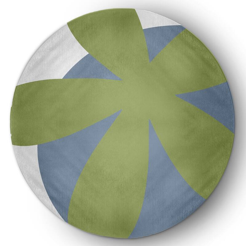 Bold Flower Modern & Contemporary Chenille Area Rug