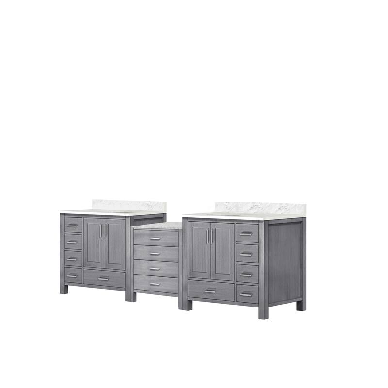 Coraline 92 in W x 22 in D Double Bath Vanity and Carrara Marble Top