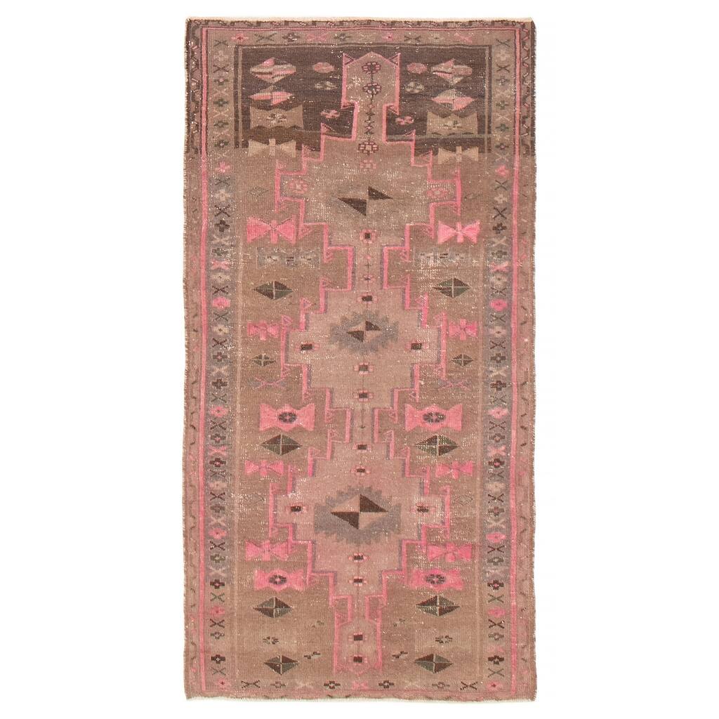 ECARPETGALLERY Hand-knotted Konya Anatolian Brown Wool Rug - 3'5 x 6'5