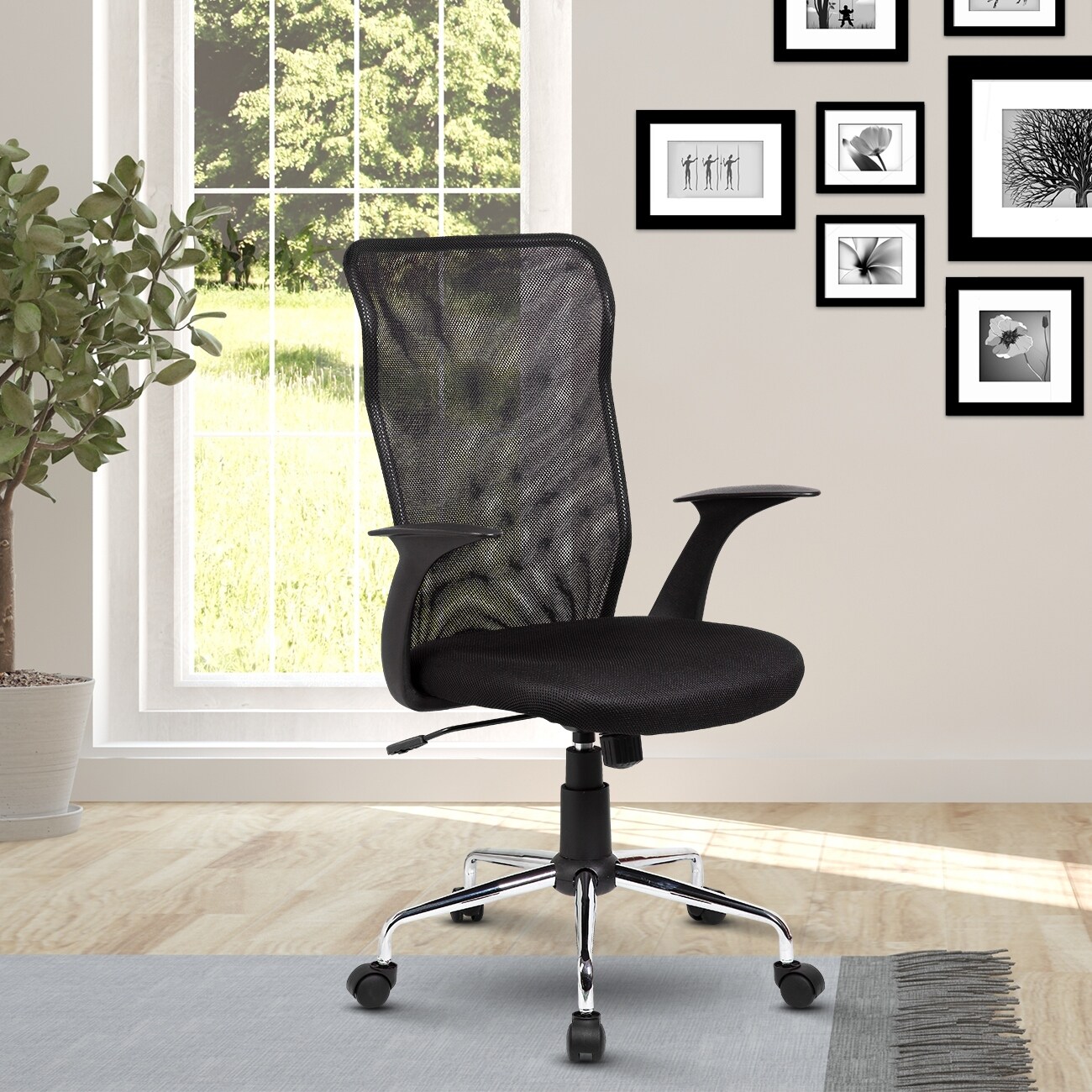 Medium Back Mesh Assistant Office Chair for Entryway Living Room
