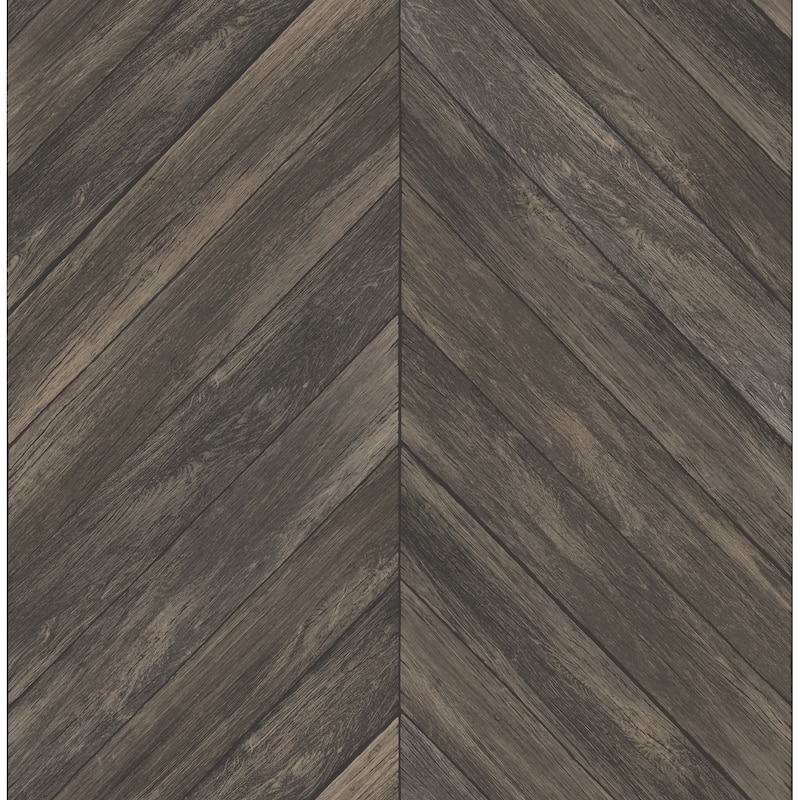 Vernon, Parisian Brown Parquet, 33 FT. L x 20.5In. W Wallpaper Roll