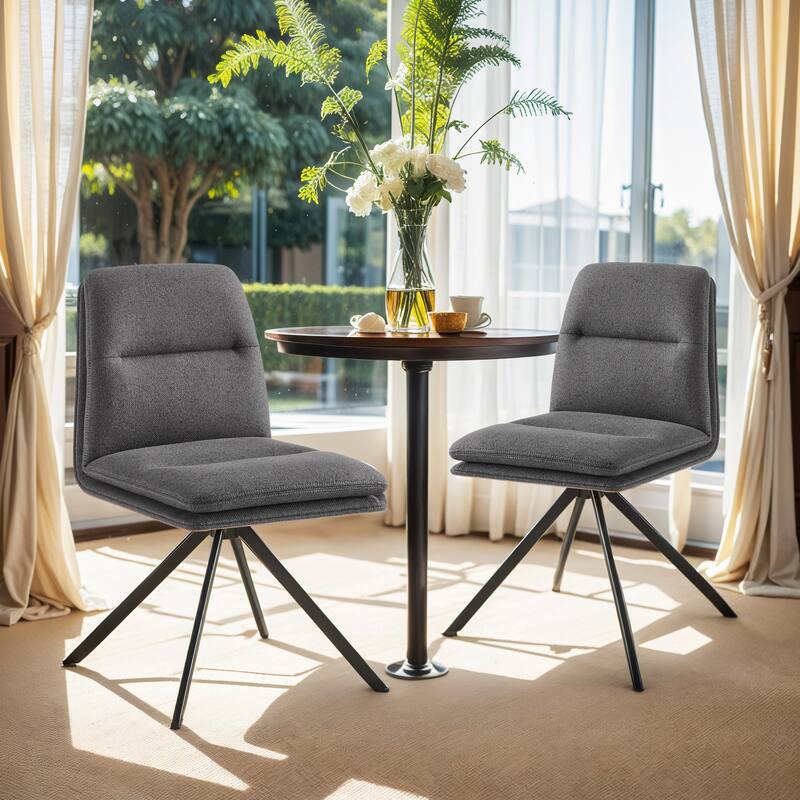 Art Leon Modern Swivel Accent Chair (Set of 2) - Grey