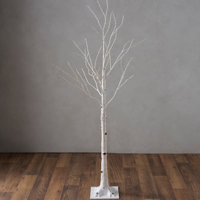 Birch Tree with 400 Micro Lights, 5'H