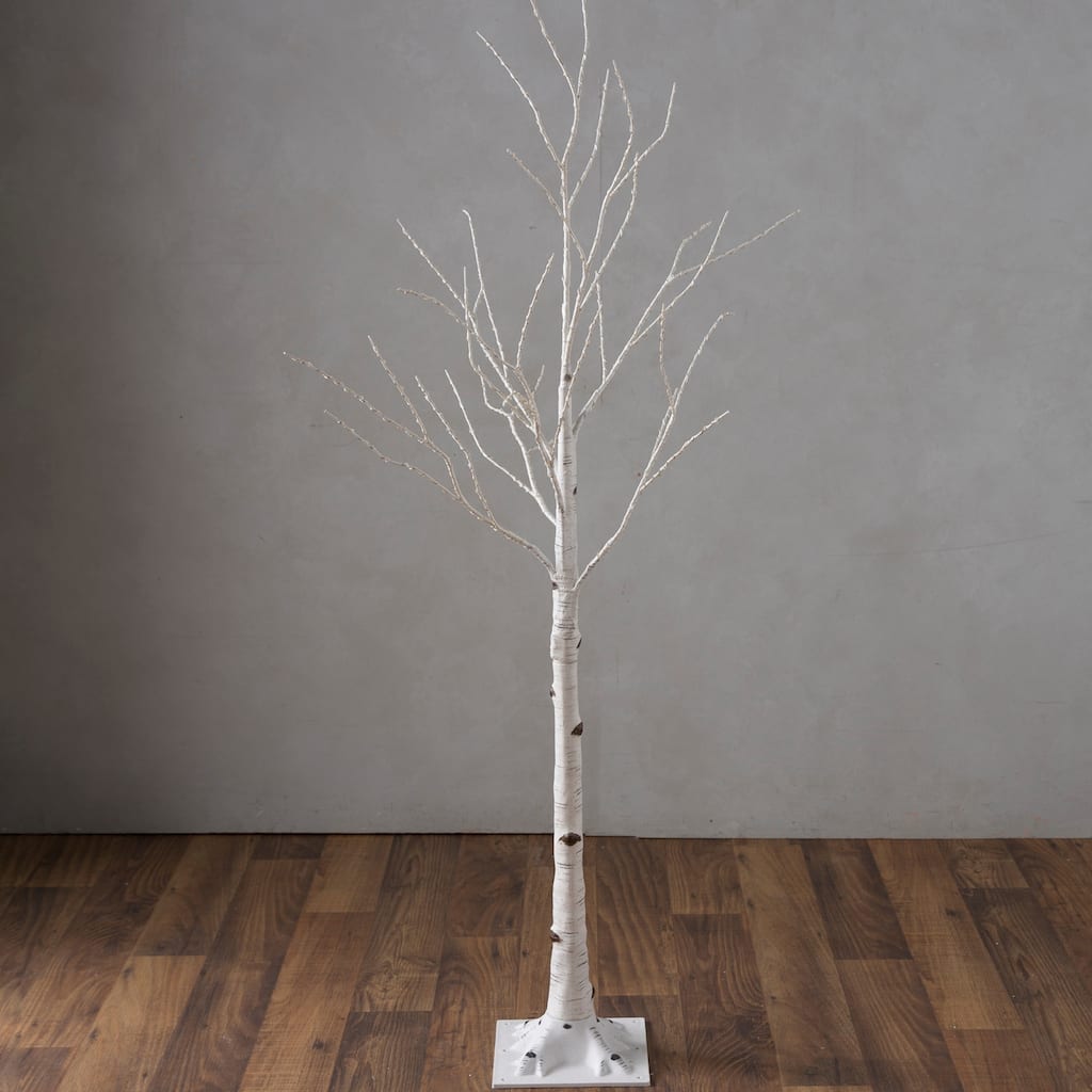 Birch Tree with 400 Micro Lights, 5'H