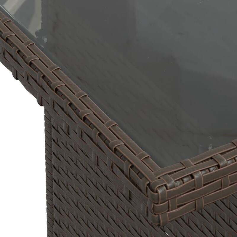 vidaXL 6 Piece Patio Sofa Set with Cushions Black/Brown/Gray Poly Rattan