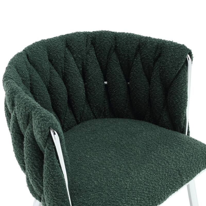 Leisure Velvet Dining Chairs With Metal Feet 2PC/SET
