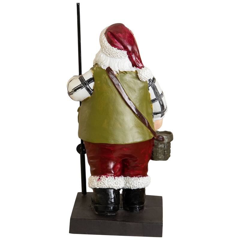 Fishing Santa Claus Christmas Stocking Holder - 8.5"