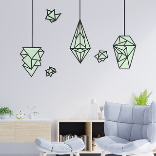 Walplus Glow in Dark Geometric Lamps Wall Sticker Modern Home Decor