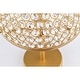 preview thumbnail 6 of 13, Gizella 10 Inch Glam Crystal Matte Gold Table Lamp 1-Light - N/A