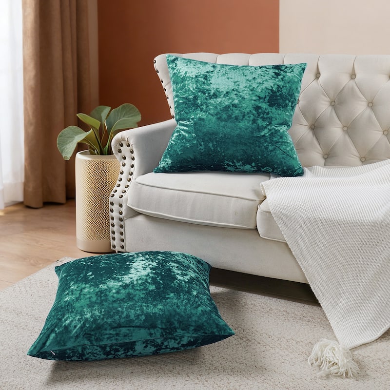 Rancho Crushed Velvet Throw Pillow Cover Set, NO INSERT