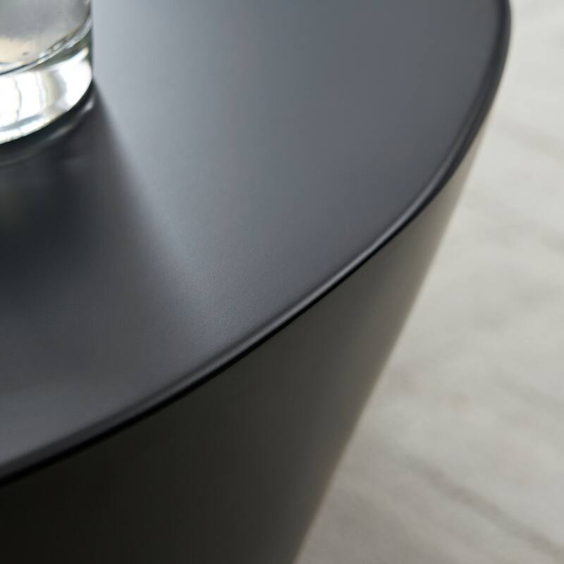 50" Unique Shape Sturdy Fiberglass Coffee Table, Tea Table for Living Room, No Need Assembly