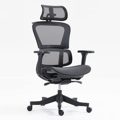 Ergonomic Mesh Office Chair with Adjustable Height 4D Armrests and Recliner for Home Office Gaming