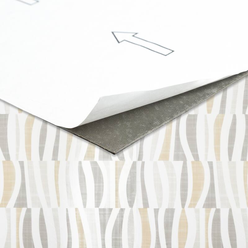 Retro Self Adhesive Vinyl Floor Tile - Linen Waves - 20 Tiles/20 sq. ft.