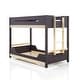 preview thumbnail 9 of 12, Furniture of America Zyric Modern Grey Mauve Solid Wood Twin over Twin Low Profile Bunk Bed
