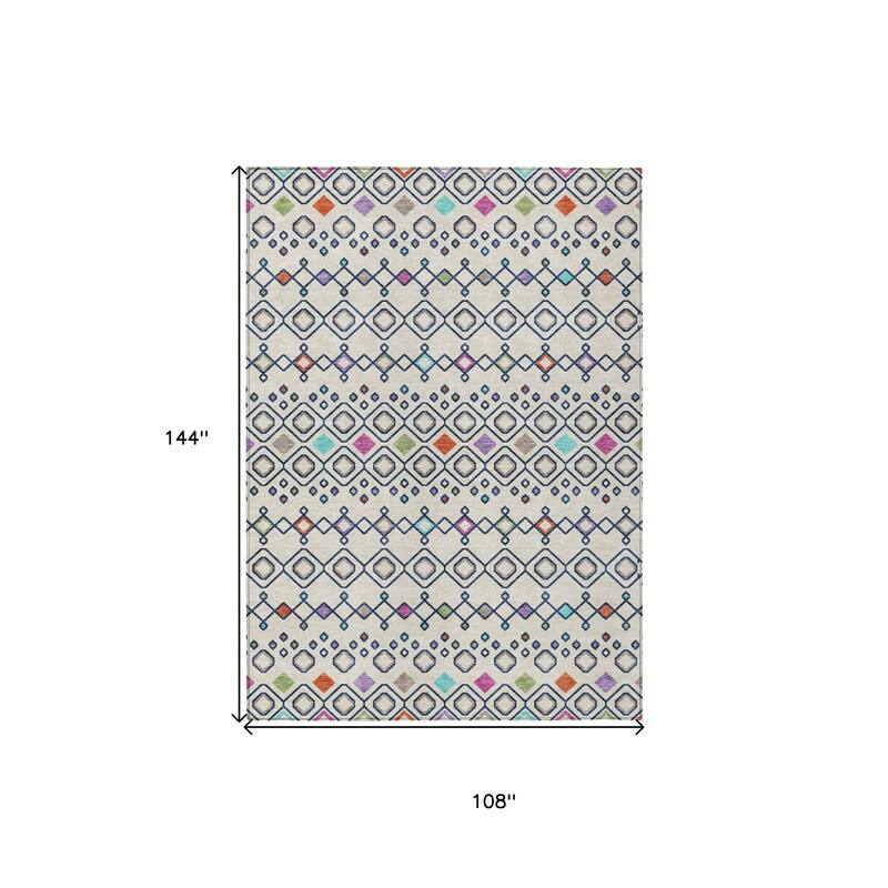 HomeRoots Geometric Modern Rectangle Outdoor Rug