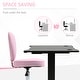 preview thumbnail 6 of 7, HOMCOM Heart Love Shaped Back Design Office Chair with Adjustable Height and 360 Swivel Castor Wheels, Pink