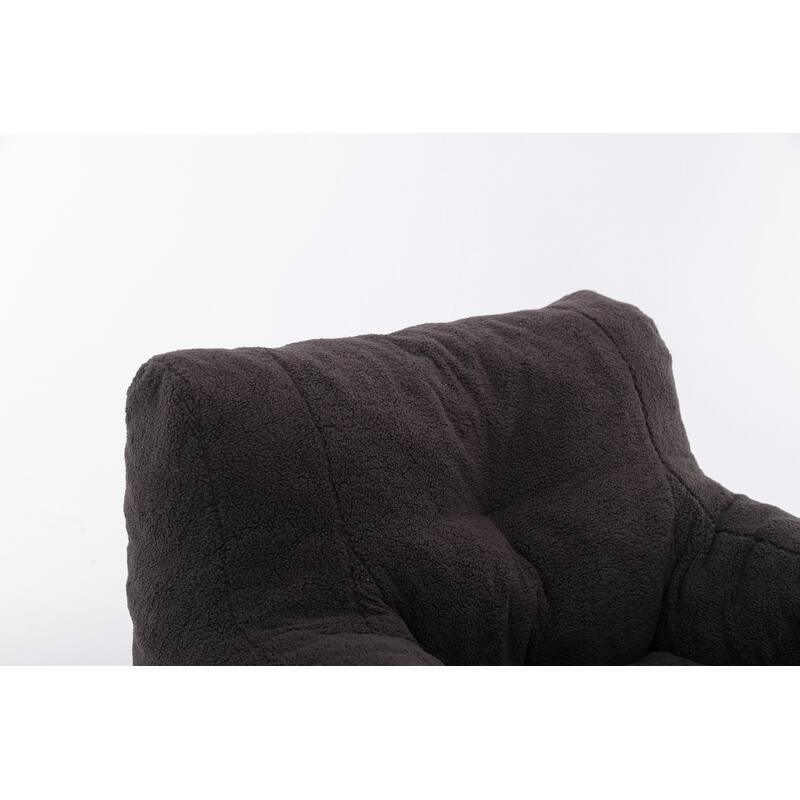 Ultra-Soft Teddy Fabric Memory Foam Bean Bag Chair