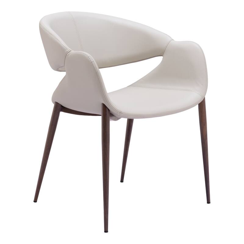 Limay Dining Chair Beige & Walnut
