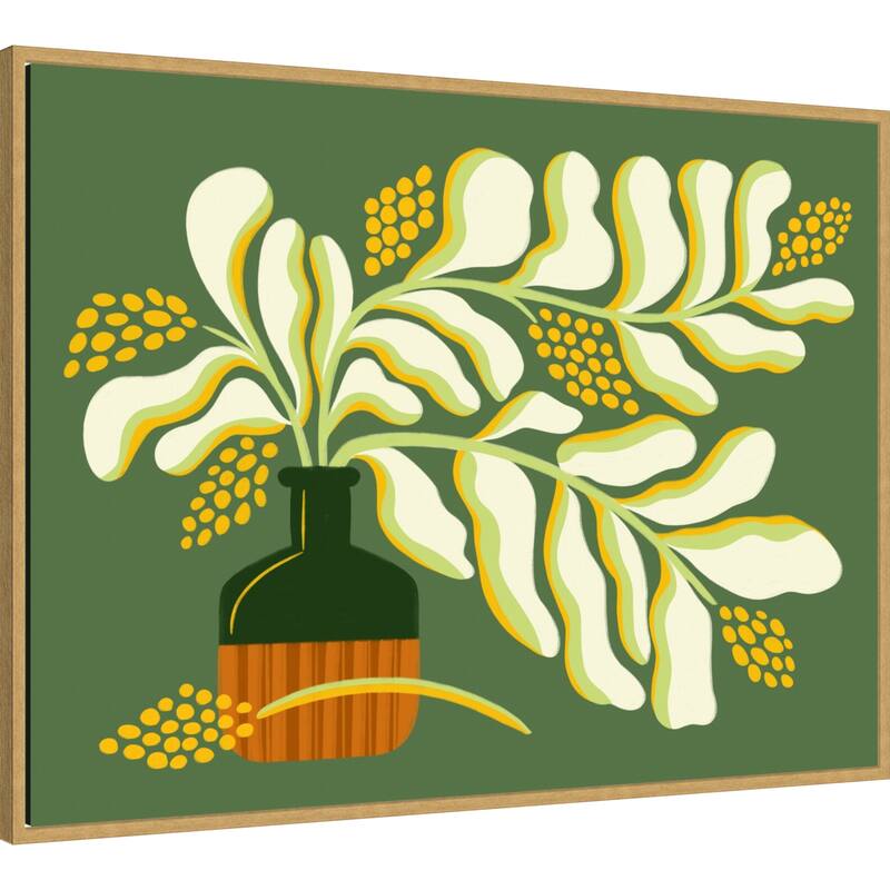 Hawaiian Ginger Blossoms by Kristian Gallagher Framed Canvas Wall Art Print