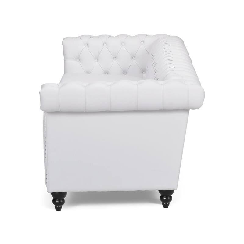 Lasting Chesterfield 3-Seat Sofa with Tufted Backrest