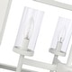 preview thumbnail 7 of 6, Smyth 4-Light Chandelier in Natural White with Clear Glass - 4 Light Chandelier