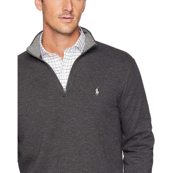 grey quarter zip pullover